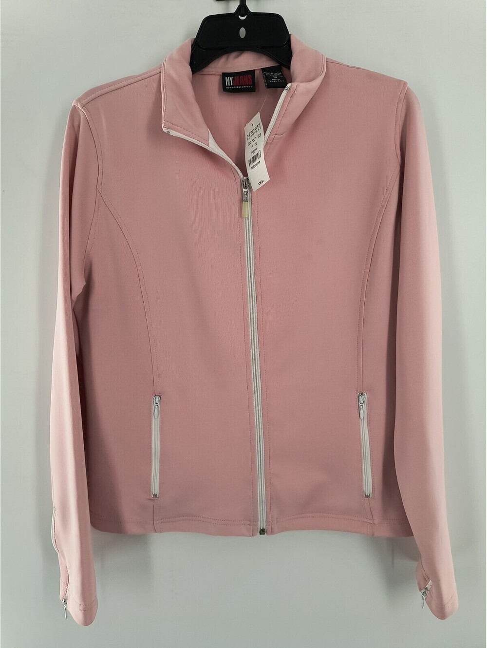 NY Jeans New York And Company Women's Medium Athletic Jacket Pink NWT 050